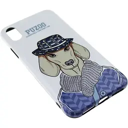 Чохол-накладка PUZOO TPU Glossy Shiny Powder Art dog iPhone X White Ravan - мініатюра 3