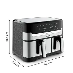 Двофритюрниця TEFAL Easy Fry&Gril EY905D10, 2.4кг, 8.3л, 2700Вт, чорно-сріблястий - мініатюра 6