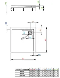 Душовий піддон Radaway Argos C 90x90 на ніжках 4ACN99-02 - мініатюра 3