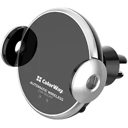Автотримач для телефона ColorWay AutoSense Car Wireless Charger 2, Black (CW-CHAW036Q-BK)