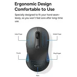 Бездротова миша Baseus F02 ErgonoXiaomic Wireless Mouse B01055505111-01 Black - мініатюра 6
