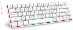 Ігрова магнітна клавіатура E-Yooso HZ-68 / Pink Magnetic Switch / RGB / 8К / Hall Switch / White - мініатюра 2
