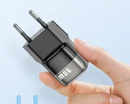 Адаптер мережевий зарядний пристрій Kuulaa KL-CD34 20W Super Si Type-C (у коробці) чорний - мініатюра 4