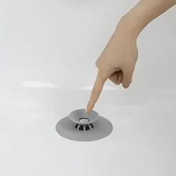 Сітка для кухонної мийки (раковіни) силіконова "Flex Drain Stop, Серая" пробка в раковинку (ST) - мініатюра 5