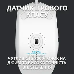 Миша Logitech G102 Lightsync USB White (910-005824) - мініатюра 3