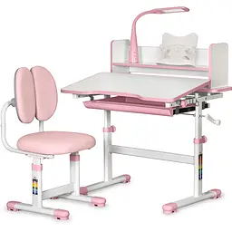 Комплект меблів Evo-Kids (стіл+стілець+полиця+лампа) BD-24 Pink (арт. BD-24 PN)