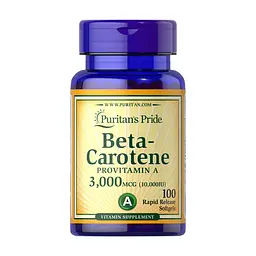 Бета-каротин Beta-Carotene 10000 IU - 100 softgels
