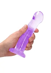 Фалоімітатор RealRock Crystal Clear 6.7" 17 см (фіолетовий) - мініатюра 2