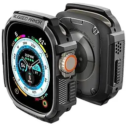 Захисний чохол Spigen Rugged Armor Black для Apple Watch Ultra/Ultra 2 49mm (ACS05456) - мініатюра 2