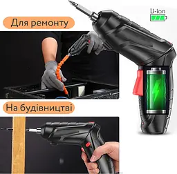 Електрична викрутка трансформер, 48 елементів, міні-шуруповерт - мініатюра 9
