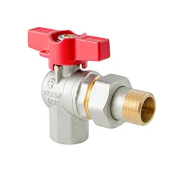 Кран з американкою кутовий Koer Extreme KE.228-15 - 1/2" ручка "метелик" червона KR5763 - мініатюра 5
