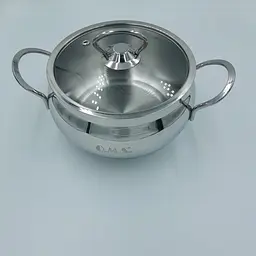 Каструля зі скляною кришкою OMS 2009-12-0,9л 0.9 л 12 см сіра - мініатюра 5