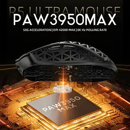 Мишка Attack Shark R5 Ultra, Wireless, PAW3950MAX сенсор, 42000dpi., 6кн., Black - мініатюра 5