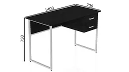 Комп'ютерний стіл Таккота 75x140x70 білий ДСП Сосна Кембра 32мм FRD-102135 - мініатюра 2