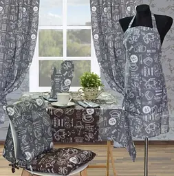 Скатертина Прованс Grey Breakfast, 180х136 см, сірий (11069) - мініатюра 2