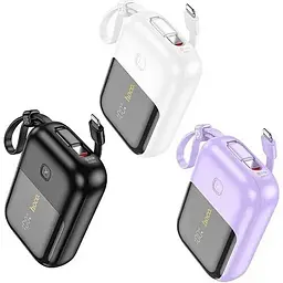 Портативна батарея Hoco Q20 Fountain 22.5W+PD20W 10000 mAh Black - мініатюра 4