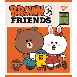 Зошит Yes Line Friends А5 в лінійку 12 аркушів (766806)  