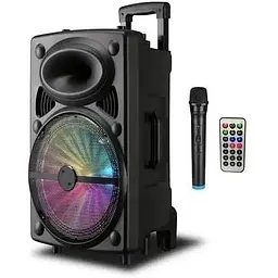 Портативна колонка XPRO GZ-W1012 валіза 30Вт USB SD FM радіо Bluetooth 1 мікрофон ДУ (MER-15677) - мініатюра 3