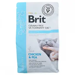 Сухий корм Brit GF Veterinary Diets Cat Obesity 2 кг сухий лікувальний корм для котів - мініатюра 3