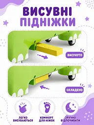 Дитячий толокар біговел каталка з EVA-колесами та висувними підніжками зелений (49676139) - мініатюра 5