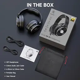 Навушники дротові OneOdio Studio Hifi, 3,5мм/6,35мм, Чорний - мініатюра 3