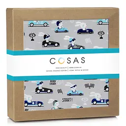 Пелюшка багаторазова Cosas непромокаюча Bunny Ready 70х120 см (Diaper_BunnyReadyStedyGrey_70x120) - мініатюра 2