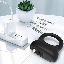 Віброкільце B - Series Joy Oring Black, 6 см (чорний) - мініатюра 8