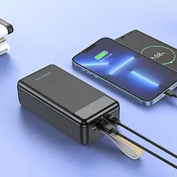 Універсальна мобільна батарея Power bank Borofone BJ19B PD20W+QC3.0 30000 mAh (Чорний) - мініатюра 4