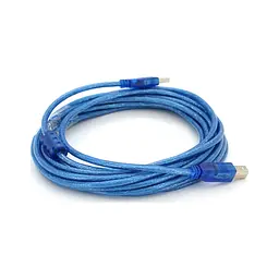 Кабель для принтера USB 2.0 AM/BM 5.0m ferrite blue Ritar (YT-AM/BM-5.0TBL) - мініатюра 2