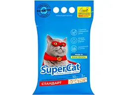 Наповнювач для туалету SuperCat Стандарт Деревний вбирний 3 кг (10 л) (3550)