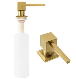 Дозатор миючого засобу Rea brushed gold 330мл квадратний BAT-05009, Золотий