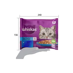 Вологий корм для кішок Whiskas тунець, лосось в желе 4х85 г (8410136025433) - мініатюра 7