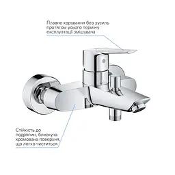 Набір змішувачів 3 в 1 для ванної кімнати Grohe QuickFix Start M-Size UA202305RM, Хром - мініатюра 12