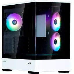 Корпус Zalman P30 BW, чорний/білий, Mini Tower, без БЖ, для Micro ATX / Mini ITX, 1xType-C / 1xUSB 3.0, макс. CPU - 173 мм / VGA -
