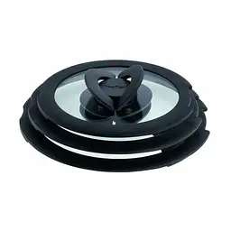Кришка для посуду Tefal Ingenio, набір 3 шт, скло, пластик, чорний (L9849053)