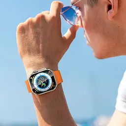 Смарт-годинник Hoco Smart Watch Y23 Ultra Smart sports watch (call version) Titanium gold - мініатюра 4
