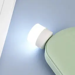 USB LED лампочка циліндрична, холодне світло біла - мініатюра 2