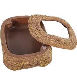 Миска магнітна для живого корму Repti-Zoo Magnetic Food Dish 9x7x4 см (ERB45) з імітацією скелі для тераріумів - мініатюра 6