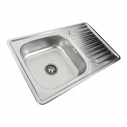 Кухонна мийка з нержавіючої сталі Platinum декор 7850 (0,8/180 мм), R, Decor - мініатюра 4