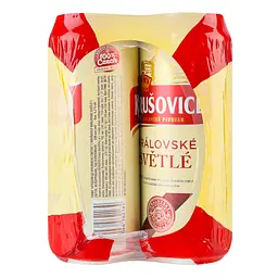 Набір пиво Krusovice Kralovske Svetle, світле, з/б, 4,2%, 2 л (4 шт. по 0,5 л) - мініатюра 4