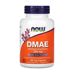 Аминокислота Now Foods DMAE (диметиламиноэтанол) 250мг, 100 вегетарианских капсул (NOW-03090)