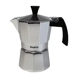 Кофеварка гейзерная Magio 3 порции 150 мл серебристая (MG-1001)