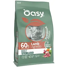 Сухий корм Oasy Dry Cat Superior Sterilized для стерилізованих котів ягня 300 г