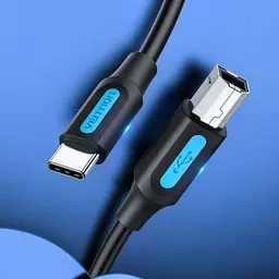 Кабель для принтера Vention USB-C 2.0 to BM 1.5m 2A black (CQUBG) - мініатюра 2