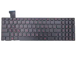 Клавіатура для ASUS ROG GL752, GL752V, GL752VL, GL752VW, GL752VWM (RU Black без рамки з підсвічуванням) - мініатюра 3