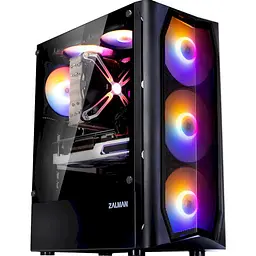 Корпус Zalman N4 (Rev.1), Black, Mid Tower, без БР, для ATX/Micro ATX/Mini ITX, 1xUSB 3.0/2xUSB 2.0, макс. CPU - 163 мм / VGA - 315 мм, 3x140 мм RGB / 3x120 мм RGB, бічна панель із загартованого скла