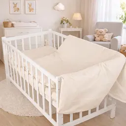 Дитяча постільна білизна BABY Poplin Line Milky White (2200012786086)
