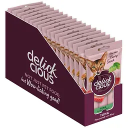 Ласощі для котів Delickcious крем тунець з алое 4 шт. х 15 г - мініатюра 2