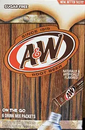 Порошковий напій A&W Root Beer Powder Drink Mix 6 стіків 15 г