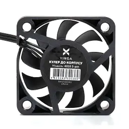 Кулер до корпусу Vinga 4010 3-pin ОЕМ - мініатюра 3